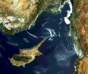 Foto satelital de Chipre