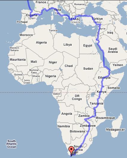 Recorrido del taxi de Carlos Arrese y demás (click para ampliar)